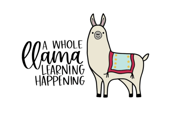 A Whole Llama Learning Happening: A Playful Graphic Design Asset for Crafts and Blogs