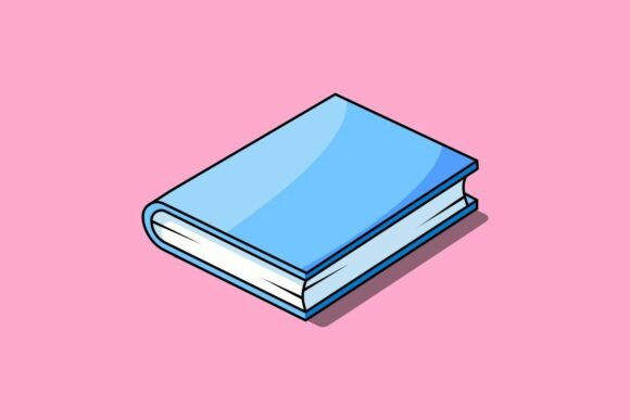 Blue Book Illustration: A Playful Vector Asset for Creative Projects