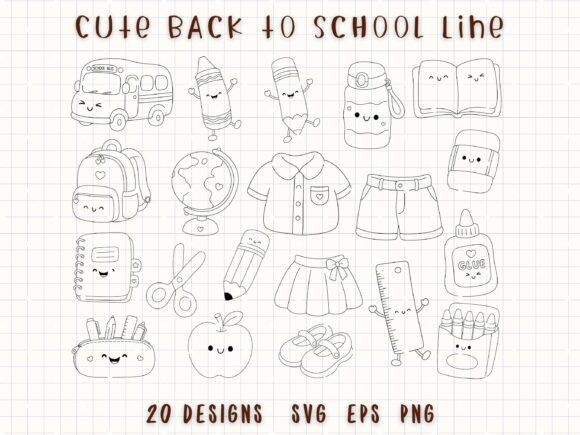 Classroom Doodle Bundle Graphics for Small Business Branding