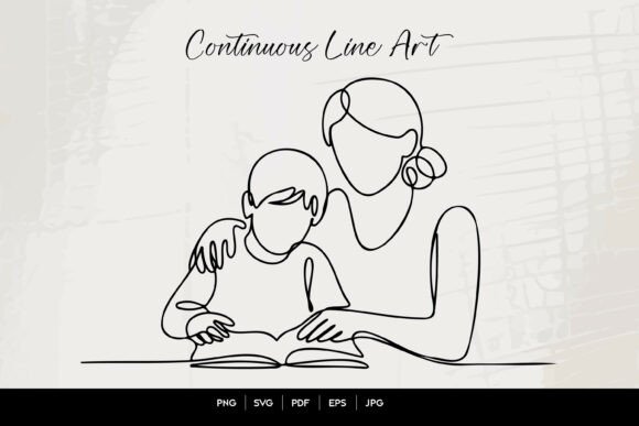 Continuous Line Mother Teaching Son Review