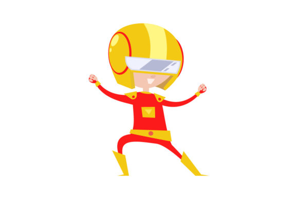 Flat Illustration Super Hero-01 Graphics