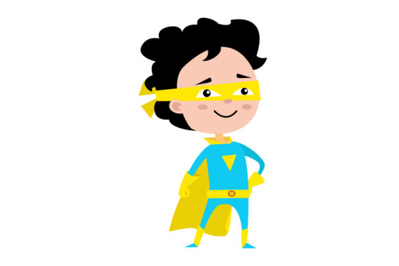 Flat Illustration Super Hero-02 Graphics