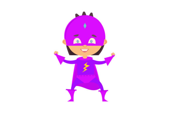 Flat Illustration Super Hero-04 Graphics & Illustrations
