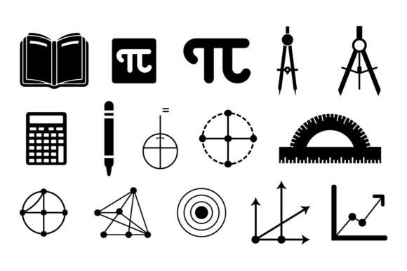 Math and Geometry Icon SVG Bundle: A Graphic Design Asset for Modern Content Creators