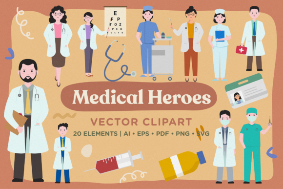 Medical Heroes Vector Clipart Pack
