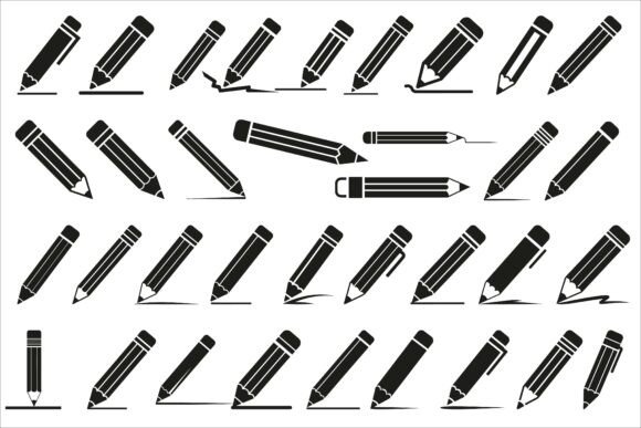 Minimal Pencil Line Vector Icon Design: A Versatile Graphic Asset for Crafts and Local Branding