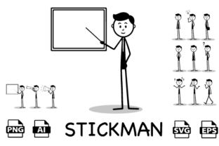 Office Stickman and Stick Figures Graphics