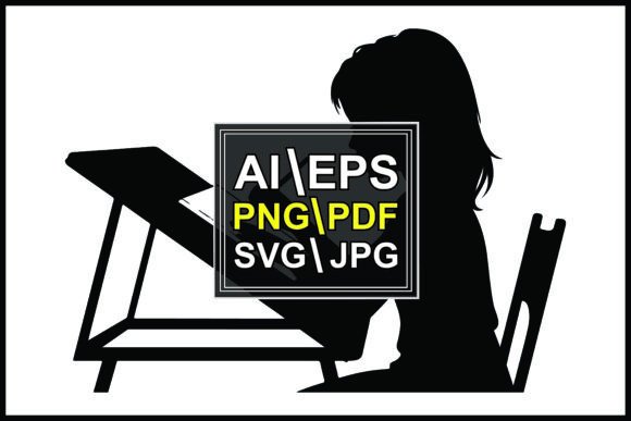 Silhouette of Child at Desk Pencil Girl: A Designerβs Real-World Take