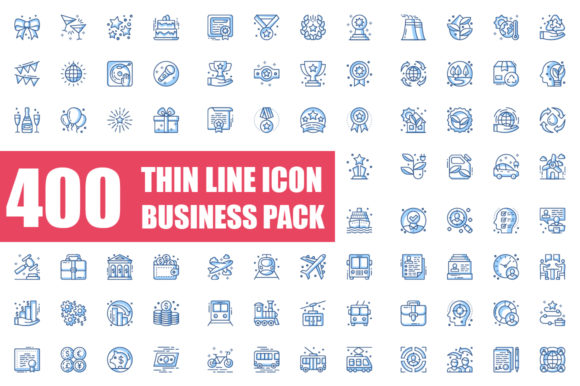 Thin Line Icons Business Pack