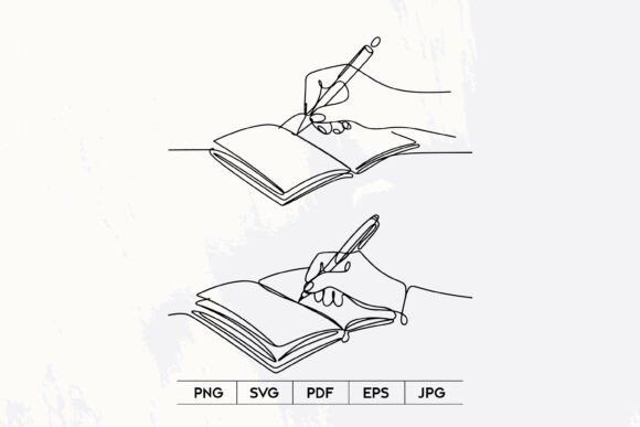 Writing Notebook Line Art SVG: A Versatile Graphic for Local Business Branding